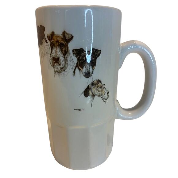 Laura Rogers Terrier Dog Mug Soft Coated Wheaten, Coffee Cup Ceramic Stein 20 oz - Picture 2 of 5